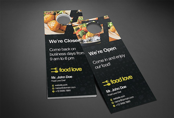 Food Love Door Hanger Designs