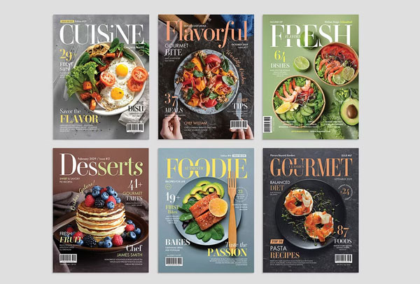 Food Magazine Cover Templates