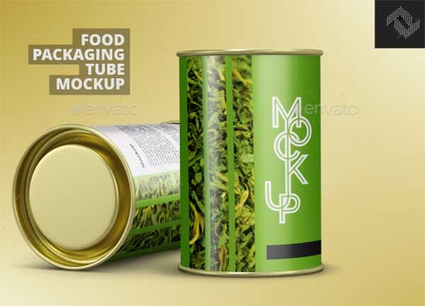 Food Packaging Tube Mockup