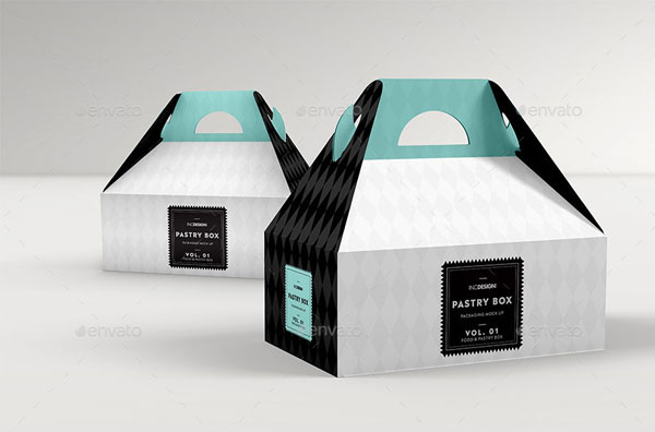 Food Pastry Boxes Mockup Bundle