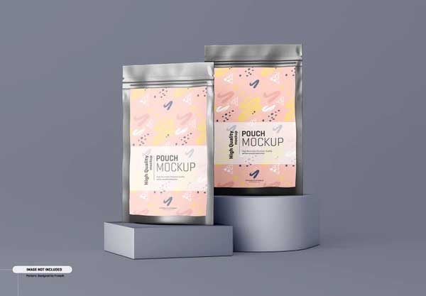 Food Pouch Packaging Mockup Free Psd