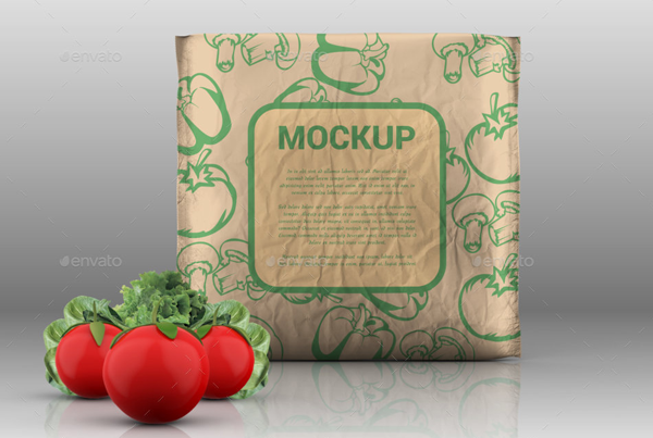 Food Product Bag Mockup