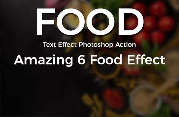 Food Text Effect Photoshop Action