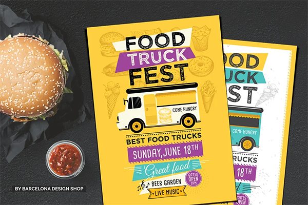 Food Truck Brochure Template
