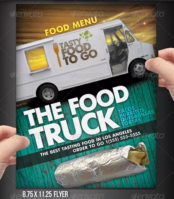 Food Truck Menu Flyer Design