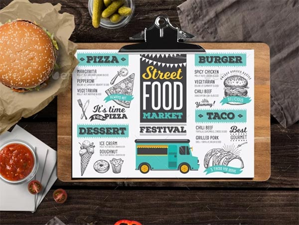 Food Truck Menu Template Designs