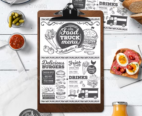 Food Truck Menu Templates