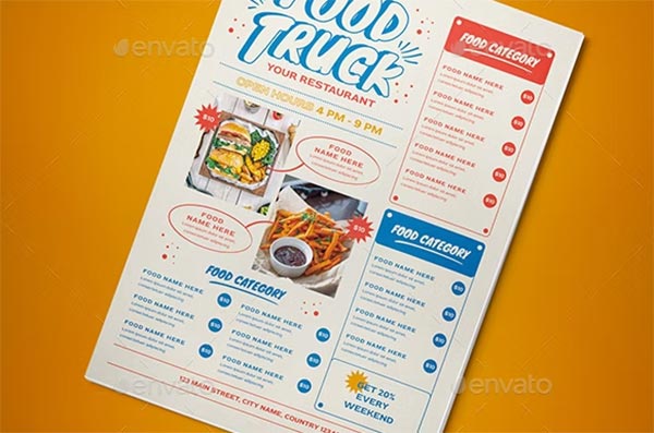 Food Truck Menu Templates