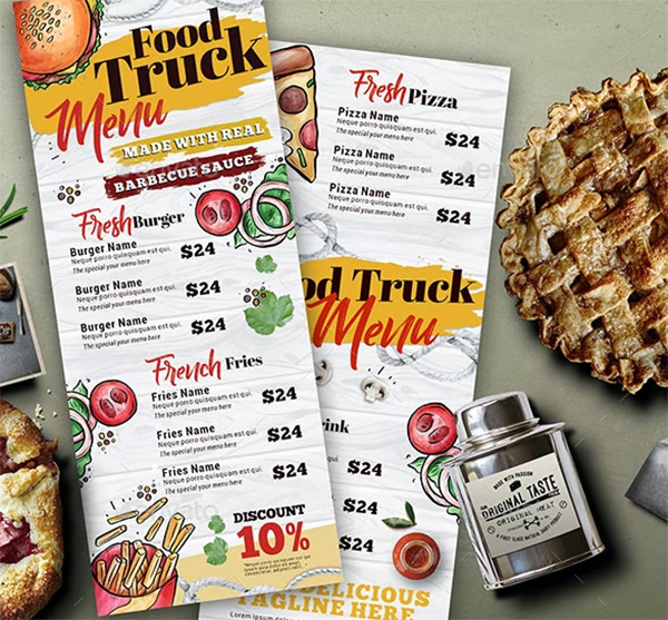 Food Truck Menus Template