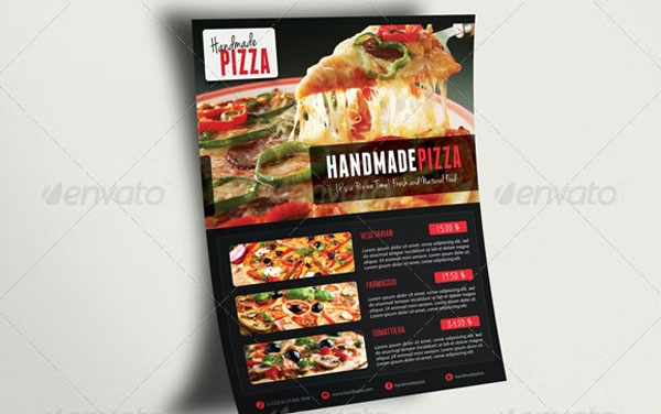 Food and Pizza Restaurant Menu Flyer Templates
