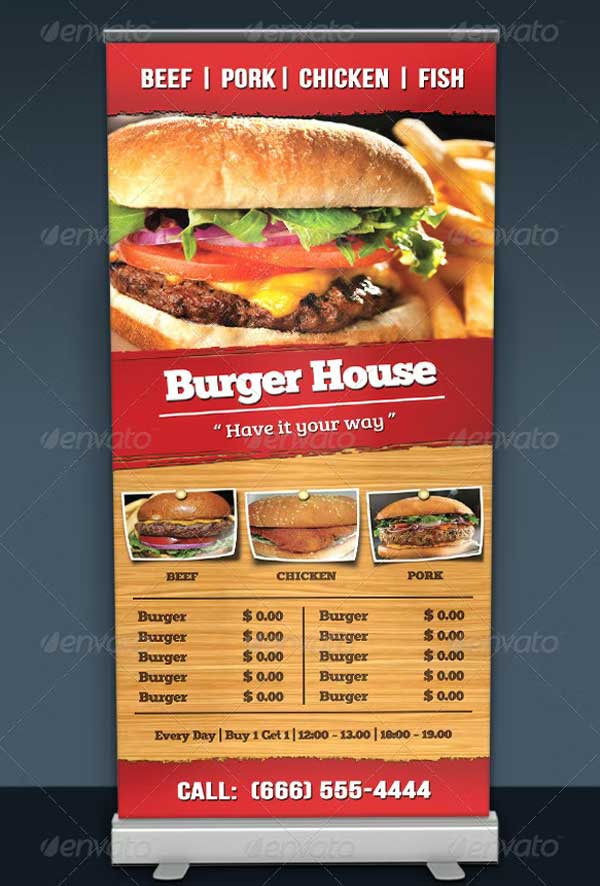 Fast Food Roll-up Banner