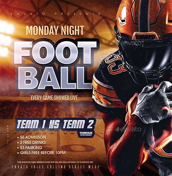FootBall Game Flyer Template