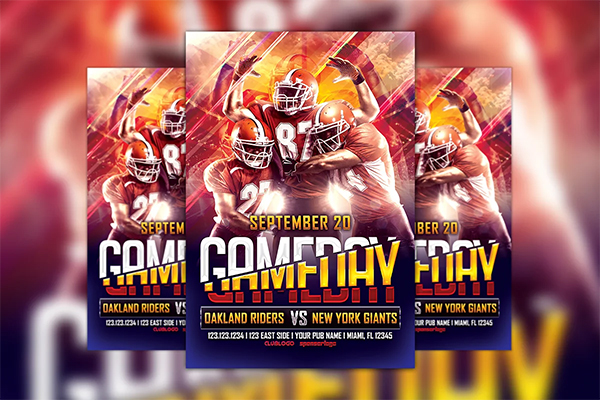 Football Game Day Flyer Template
