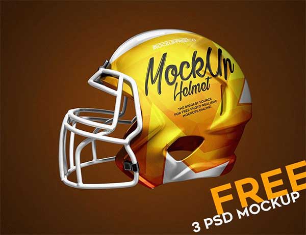 Football Helmet  Free PSD Mockups