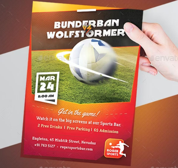 Football or Soccer All Events Flyer