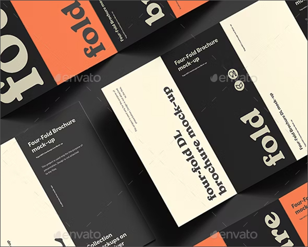 Four-Fold DL Brochure Mockup