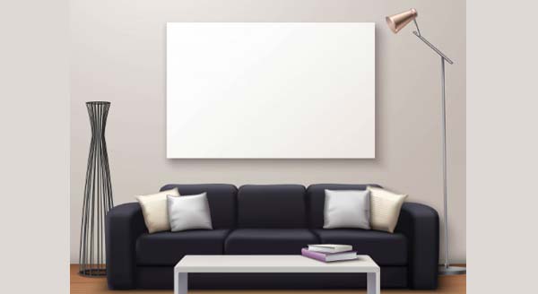 Frame and Wall Canvas PSD Mockups
