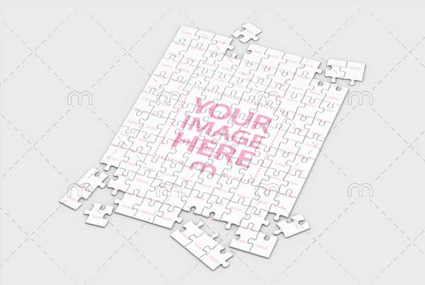Free 3D Puzzle Mockup