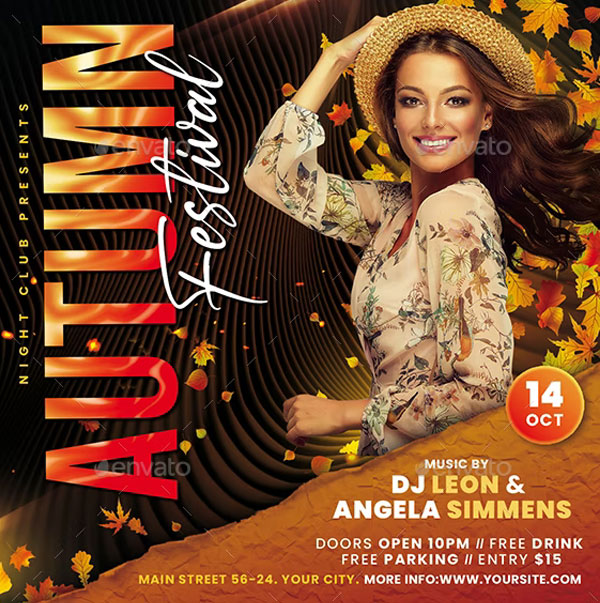 Free Autumn Party Flyer Templates