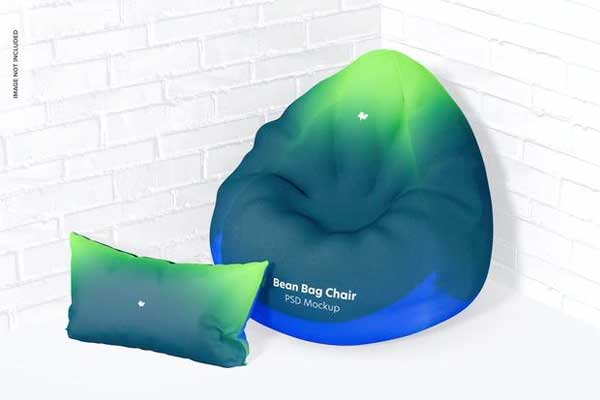 Free Bean Bag Chair Mockup
