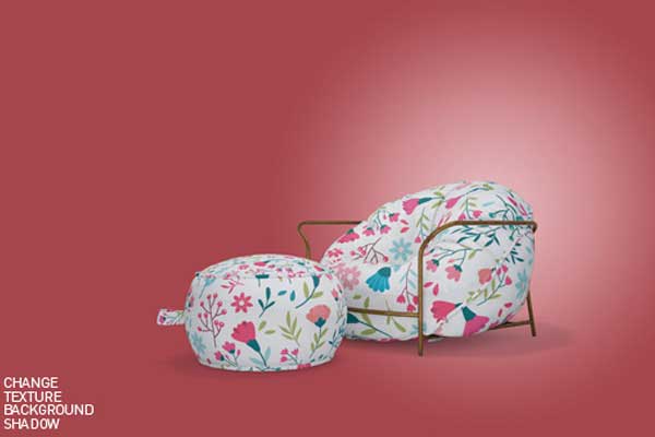 Free Bean Bag Mockup Design