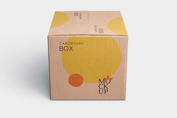 Free Cardboard Pouch Packaging Mockup