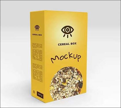 Free Cereal Box Mockup