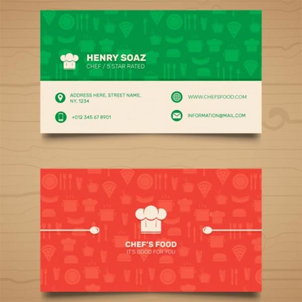 Free Chef PSD Business Card