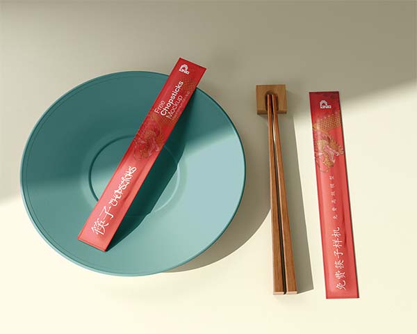 Free Chopsticks Mockup