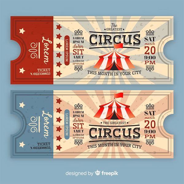 Free Circus Ticket Templates