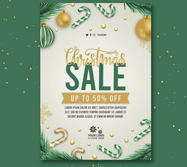 Free Classy Christmas Flyer Template