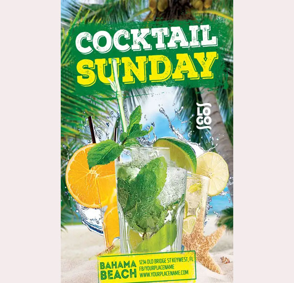Free Cocktail Party Flyer Design