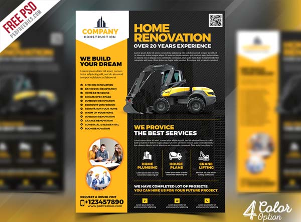 Free Construction Company Flyer Bundle