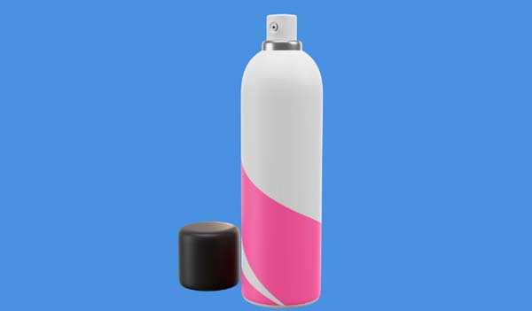 Free Cosmetic Deodorant Spray Bottle And Cap PSD Mockup