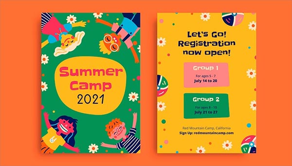 Free Creative Funny Summer Camp Template