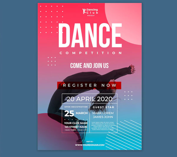 Free Dance Poster Template