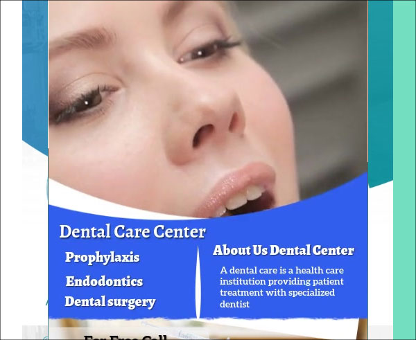 Free Dental Care Center Flyer Template