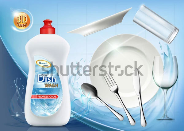 Free Dish Soap Bottle Mockup Design