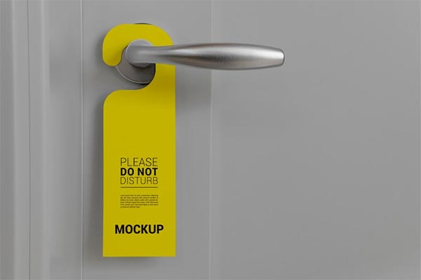 Free Door Hanger Mockup