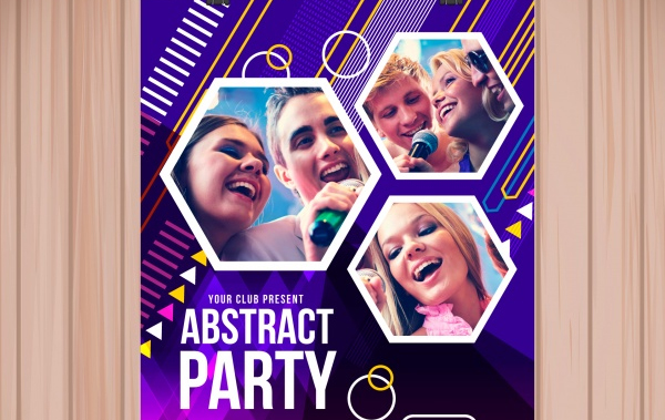Free Download Abstract Party Flyer or Poster Template