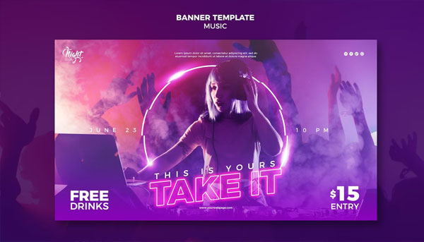 Free Electronic Music Banner