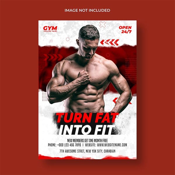 Free Fitness Photoshop Flyer Template