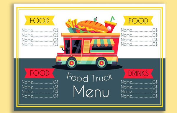 Free Food Truck Menu Flyer Download