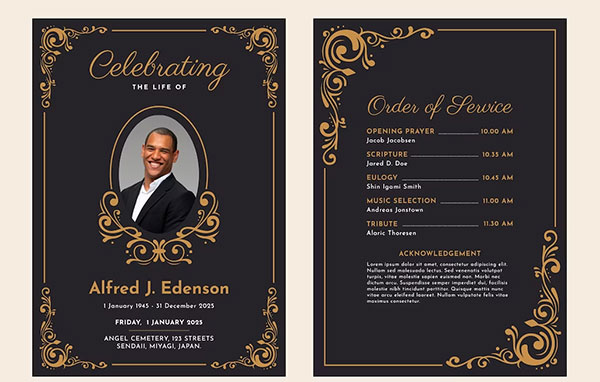Free Funeral Flyer Template