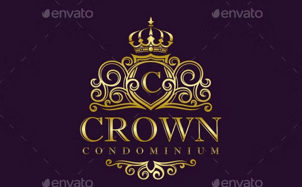 Free Golden Crown Quality Logo Template