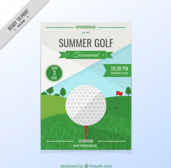 Free Golf Event Flyer Templates PSD