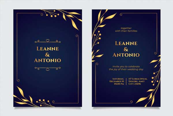 Free Gradient Wedding Invitation Template