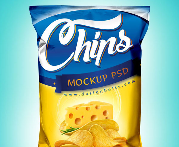 Free High Quality Snack Packaging Mock-up PSD