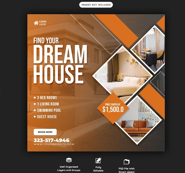 Free Interior Social Media Banner Template