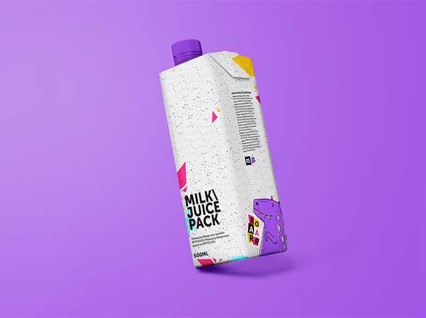Free Juice Box Packaging Mockup